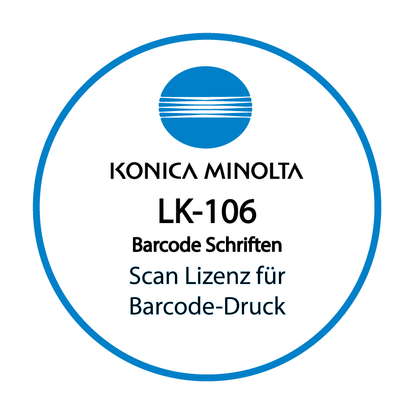 Konica Minolta - Scan Lizenz LK-106 - Barcode Schriften