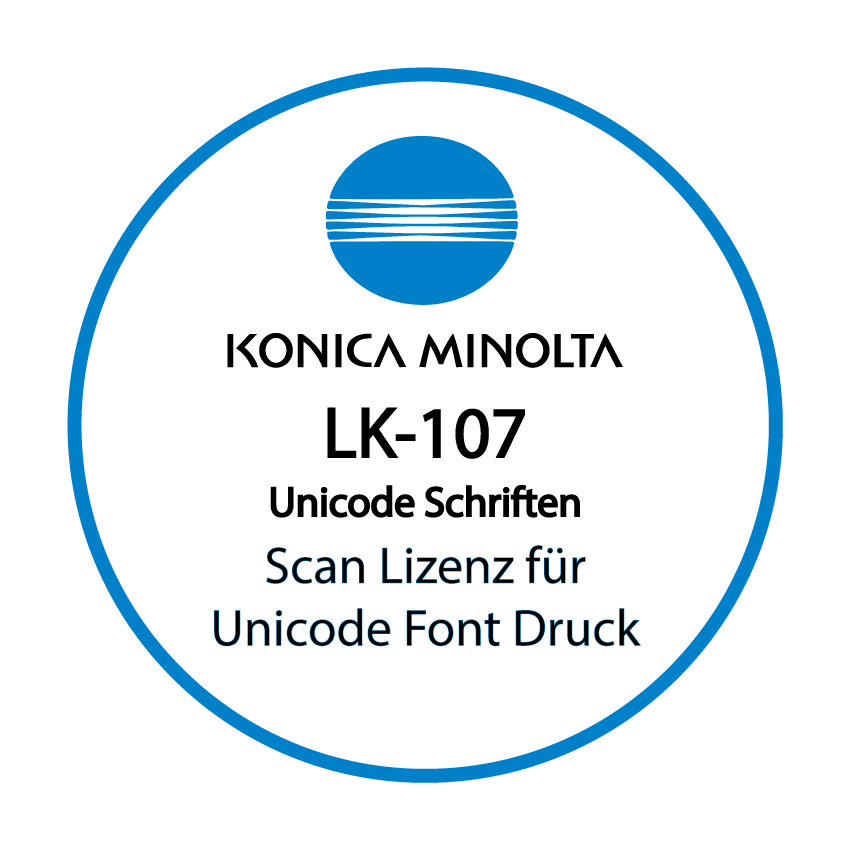 Konica Minolta - Scan Lizenz LK-107 - Unicode Schriften