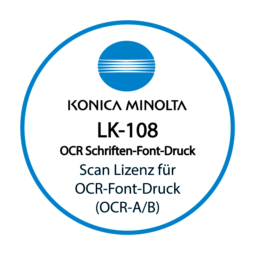 Konica Minolta - Scan Lizenz LK-108 - OCR Font Druck